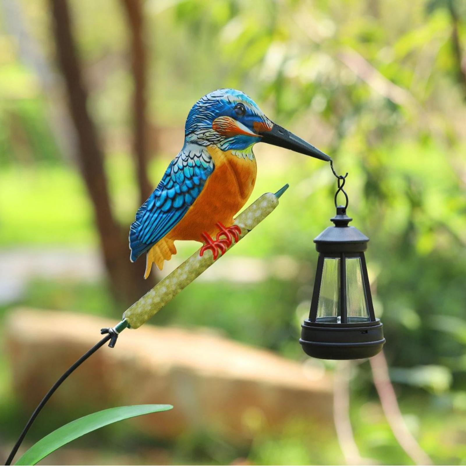 Outdoor Lighting Driveway - Solar Powered Kingfisher Light Garden Statue