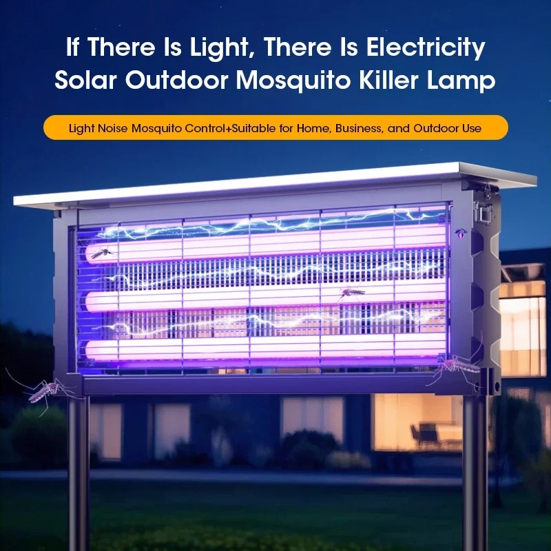 Outdoor Lighting On Fence - Heavy Duty Solar Insect Killer Lamp