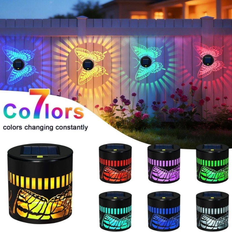 Outdoor Lighting On Fence - Decorative Solar Butterfly Lights Garden Wall