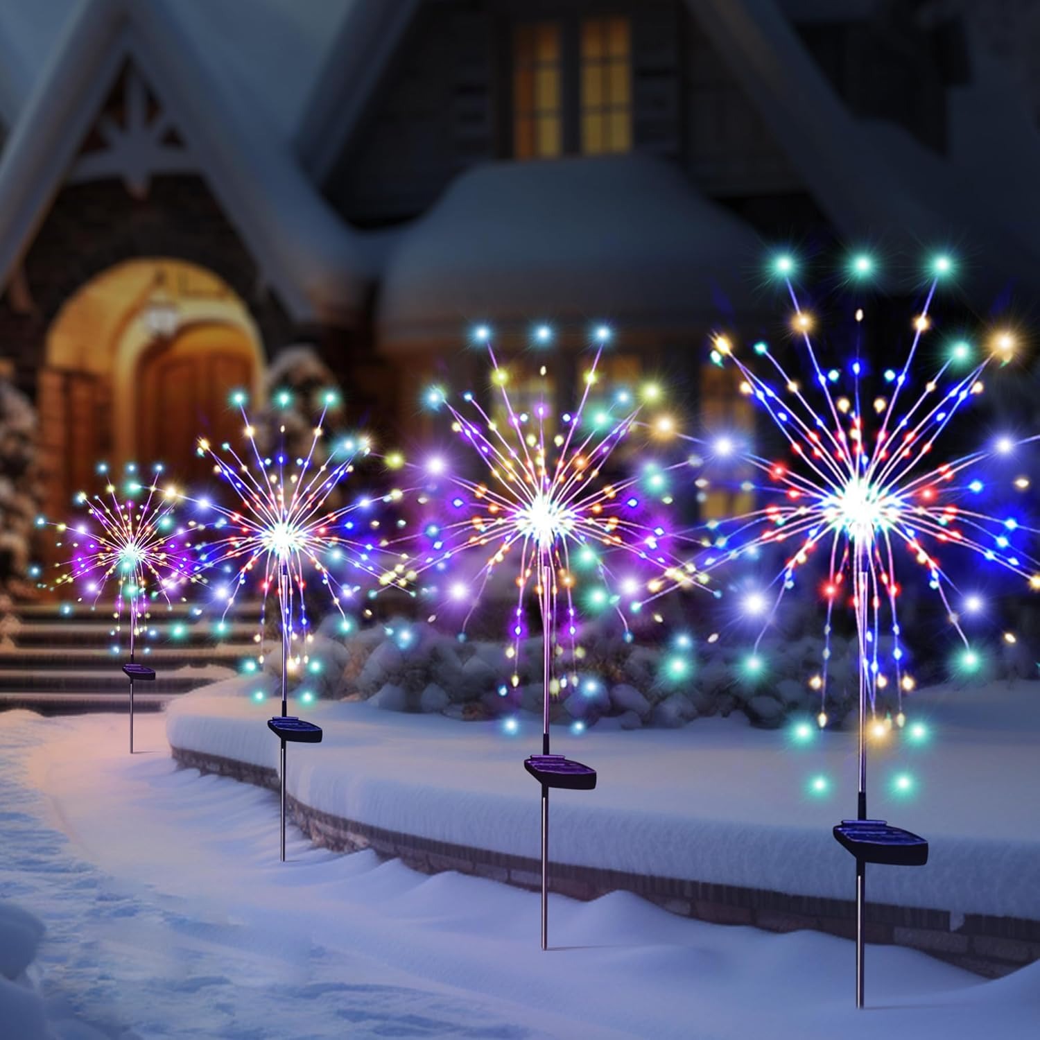 Outdoor Lighting Driveway - Solar LED Firework Fairy Lights Outdoor