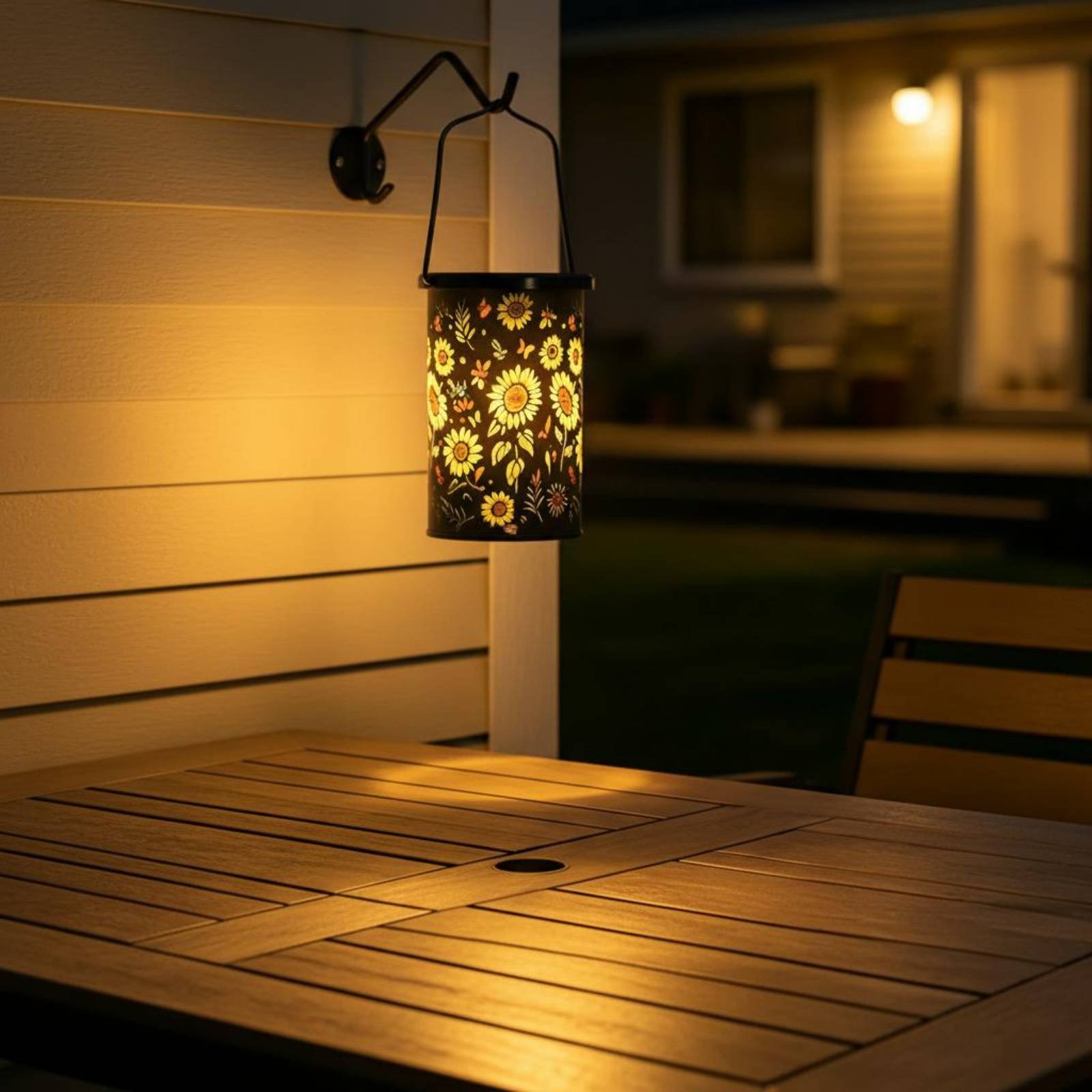 Outdoor Lighting Battery Powered - Floral Lantern Vintage Design Hanging Solar