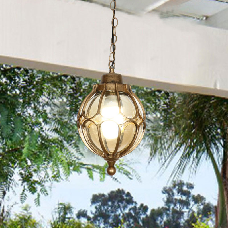 Outdoor Lighting On Fence - American Waterproof Chandelier Outdoor Corridor Balcony