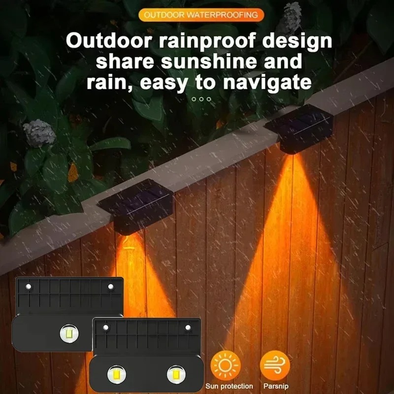 1/2/4PCS  Solar Wall Light Out - đánh giá và giá Outdoor Lighting On Fence