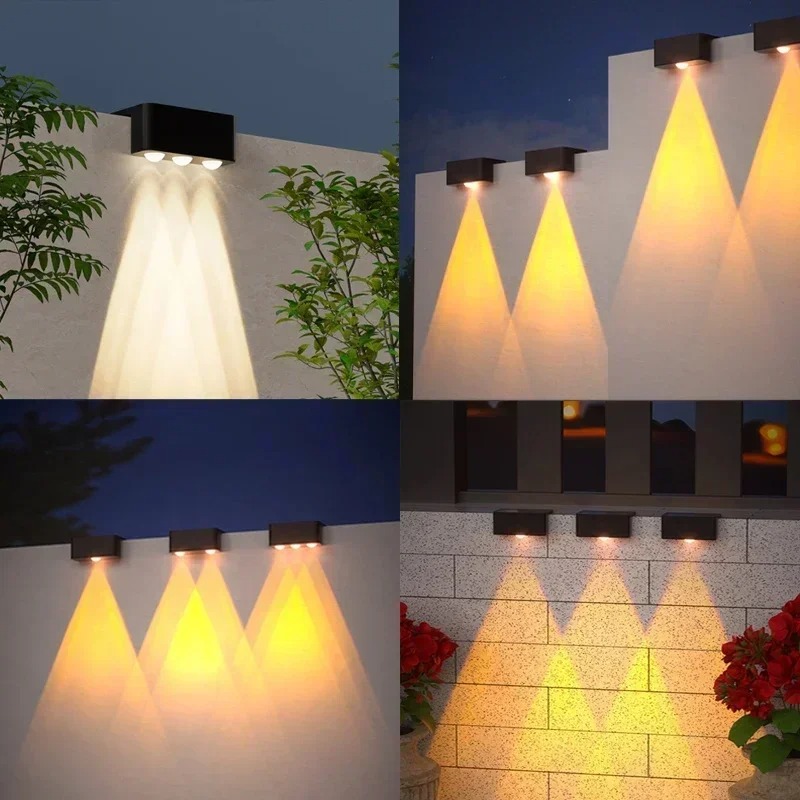 1/2/4PCS  Solar Wall Light Out - đánh giá và giá Outdoor Lighting On Fence