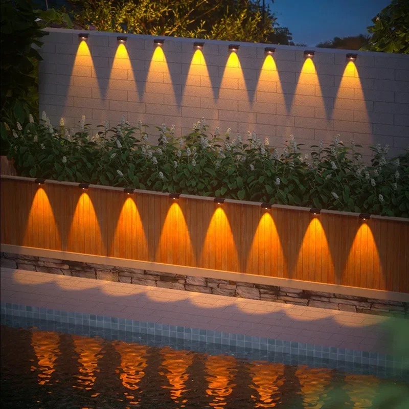 1/2/4PCS  Solar Wall Light Out - đánh giá và giá Outdoor Lighting On Fence