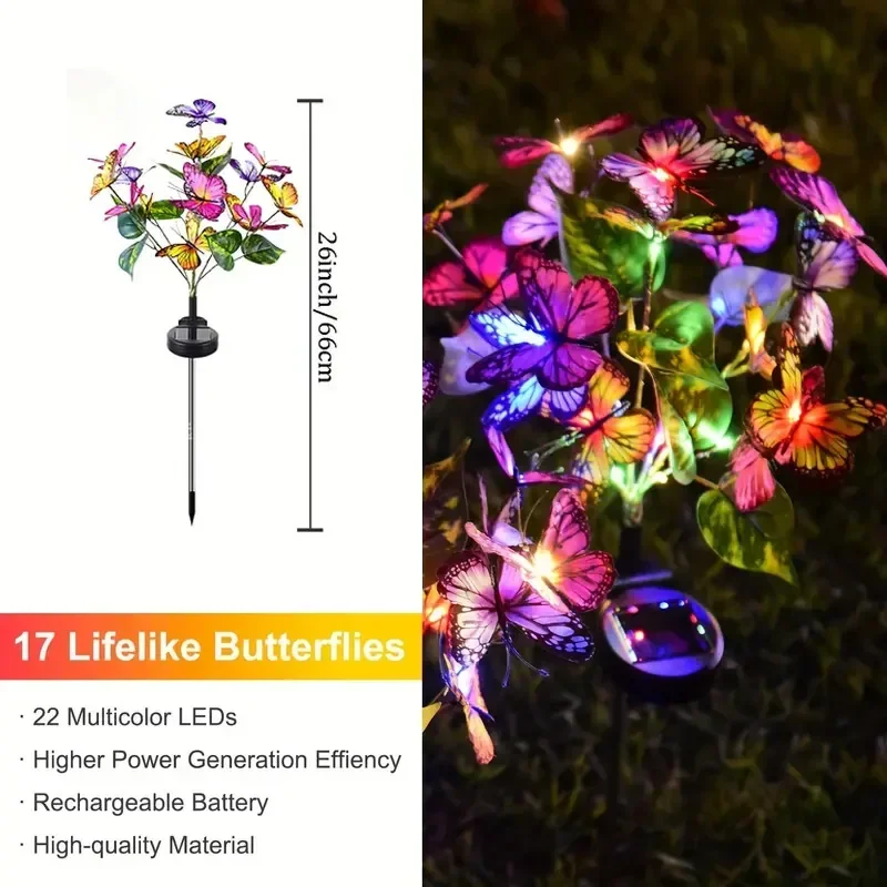 Solar LED Butterfly Garden Lig - đánh giá và giá Outdoor Lighting Brands