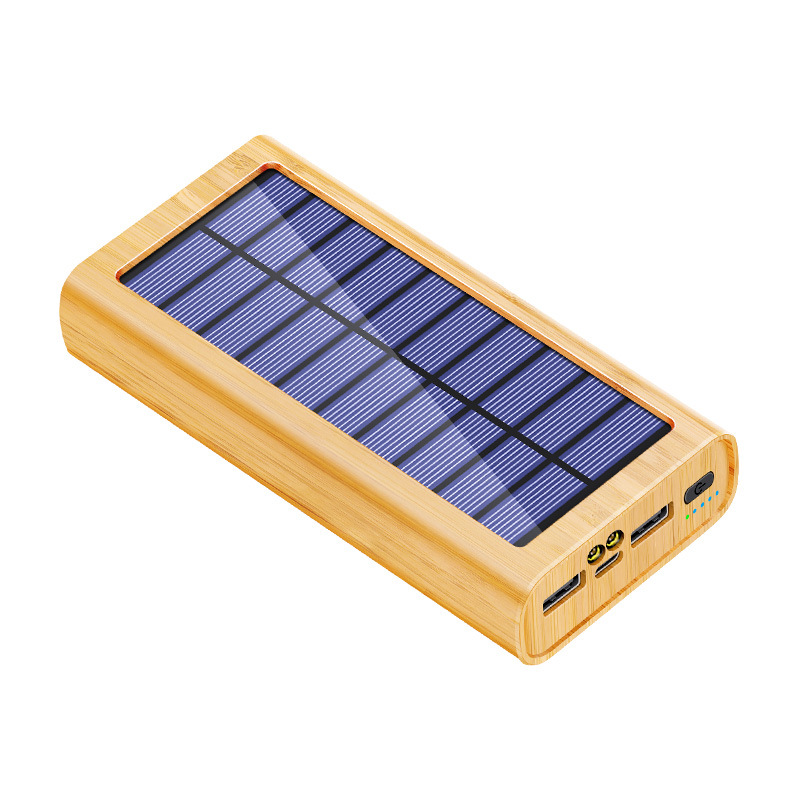 10000mAh Solar Wood Grain Powe - đánh giá và giá Outdoor Lighting Battery Powered
