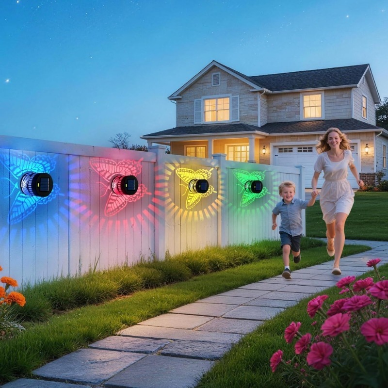 Decorative Solar Butterfly Lig - đánh giá và giá Outdoor Lighting On Fence