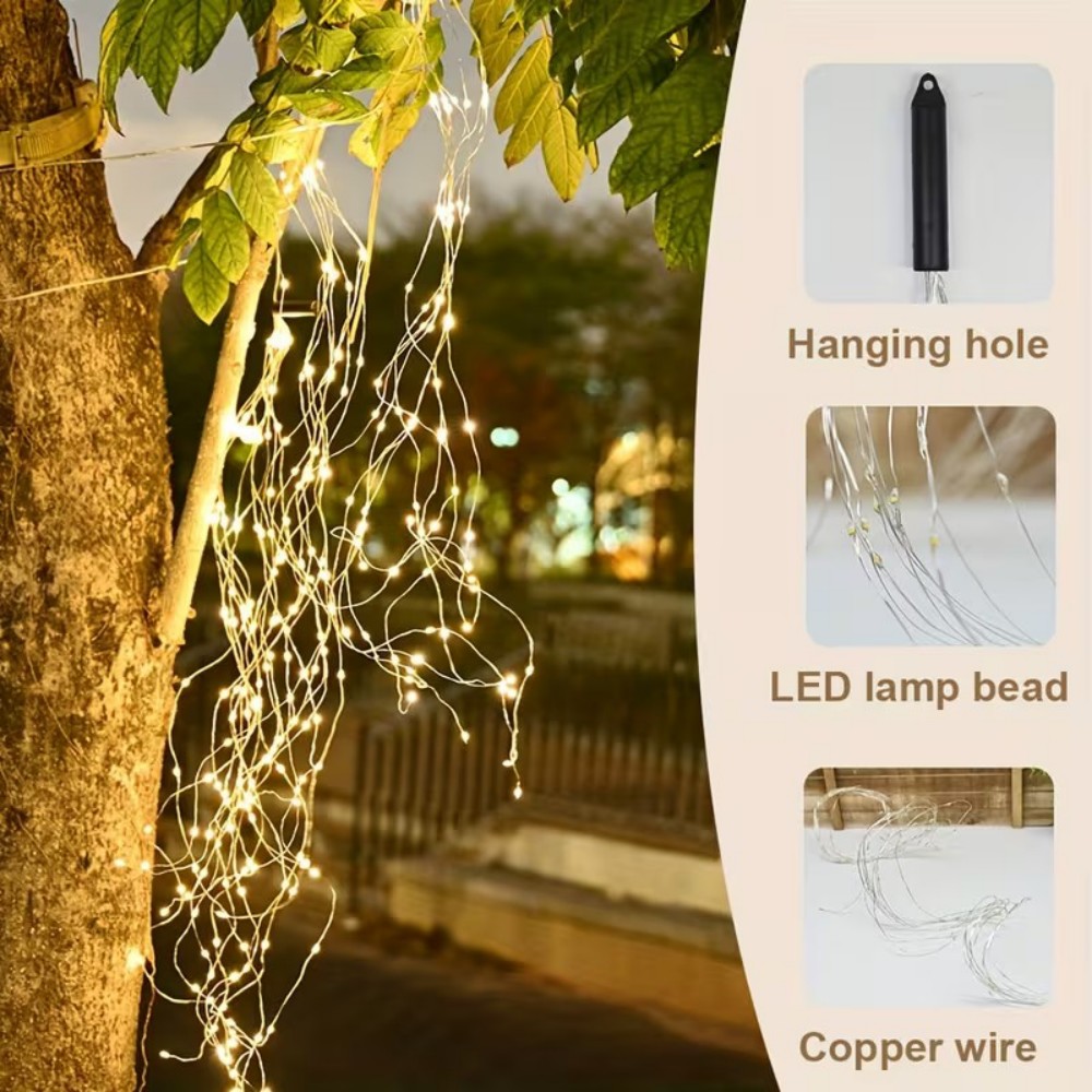 3M600LED Solar Powered Willow  - đánh giá và giá Solar Fairy String