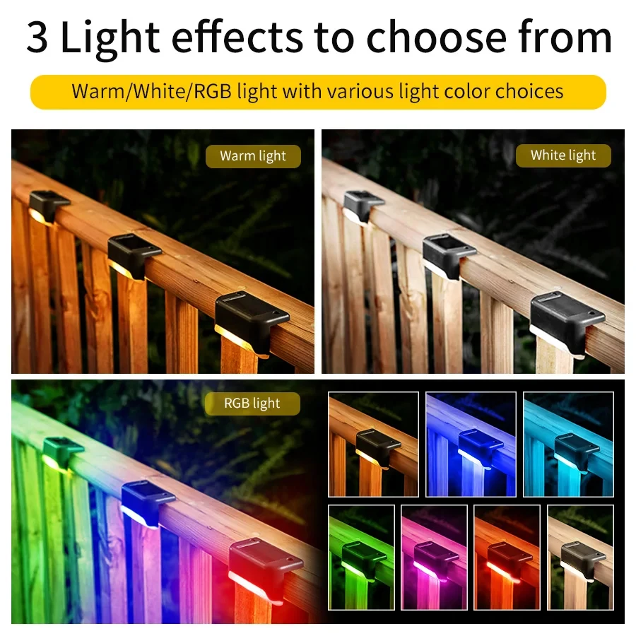 1-8 Pack Led Solar Step Lights - đánh giá và giá Outdoor Lighting On Fence
