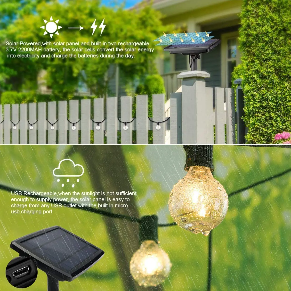 100/50/25ft Solar Led String L - đánh giá và giá Solar Fairy String