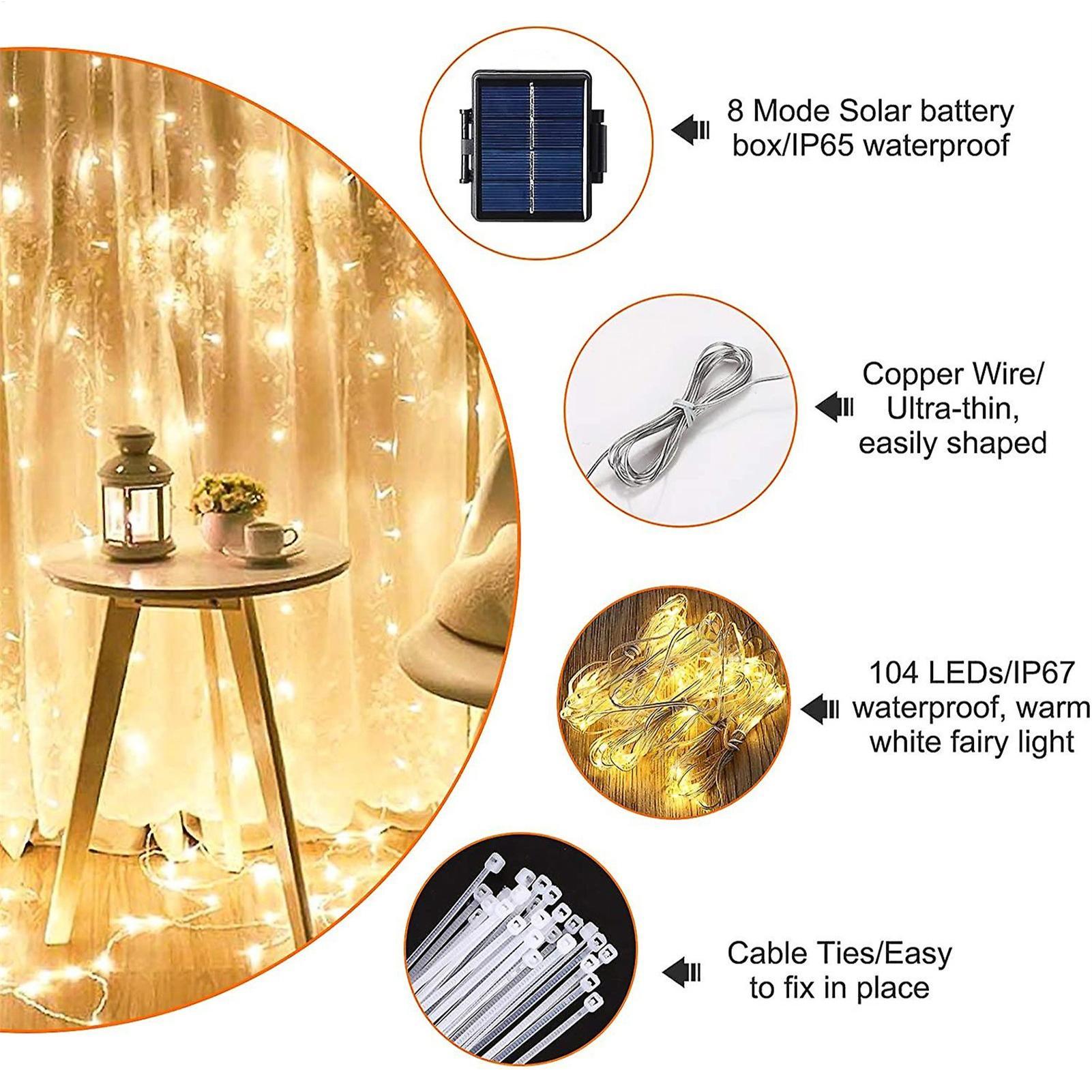 Solar Umbrella String Light 10 - đánh giá và giá Solar Fairy String