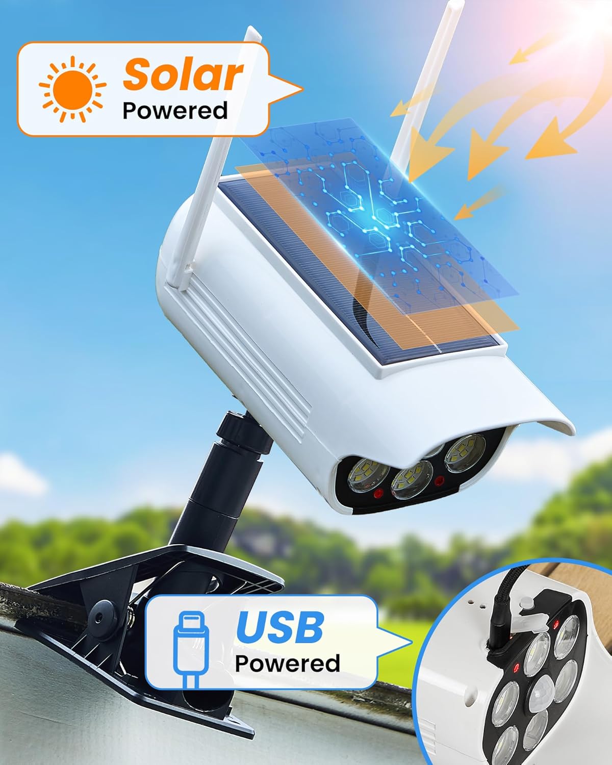 Solar Street Light LED Clip On - đánh giá và giá Outdoor Lighting On Fence