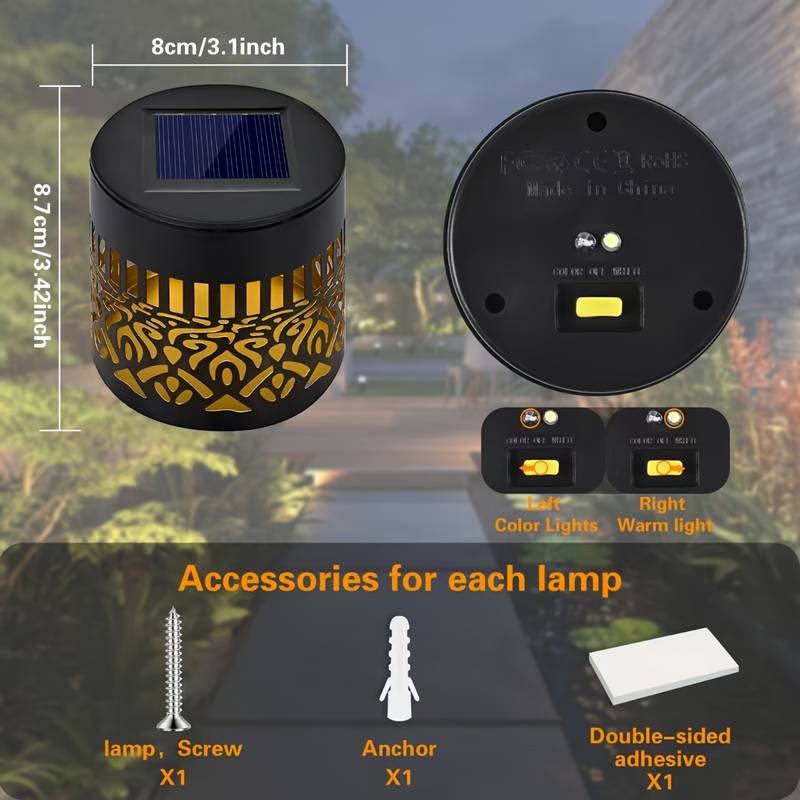 2-Pack Solar Garden Lights IP6 - đánh giá và giá Outdoor Lighting Driveway