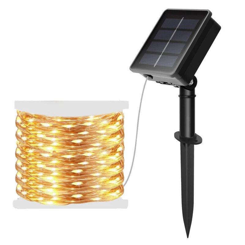 100 LED Solar Fairy Waterproof - đánh giá và giá Solar Fairy String