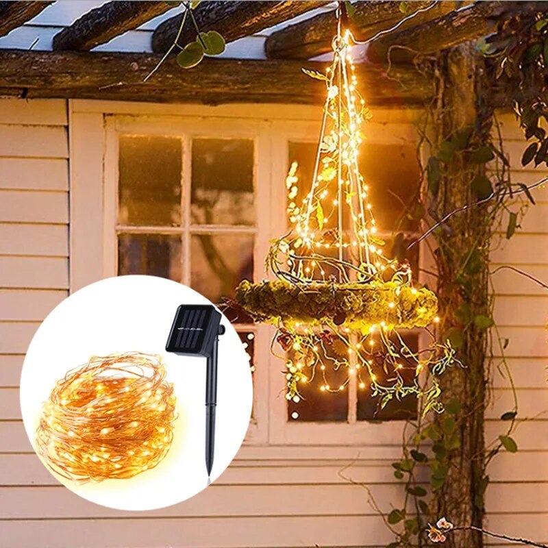 100 LED Solar Fairy Waterproof - đánh giá và giá Solar Fairy String