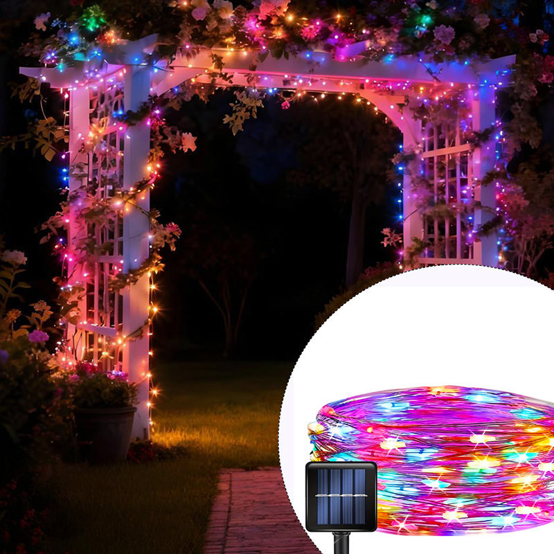 Solar Garden LED Fairy Lights  - đánh giá và giá Outdoor Lighting On Fence