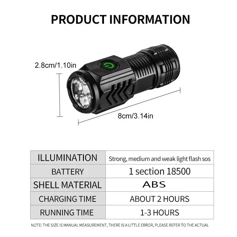 Mini 3LED Flashlight With Pen  - đánh giá và giá Outdoor Lighting Brands