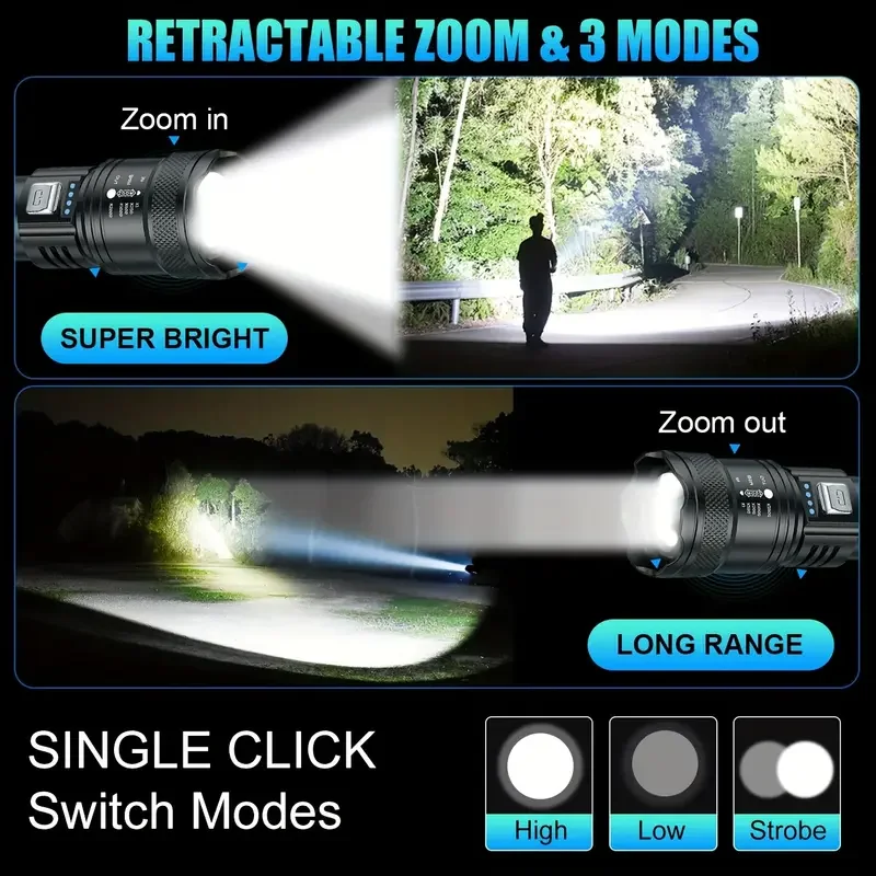 Tactical LED Flashlight 2000LM - đánh giá và giá Outdoor Lighting Brands