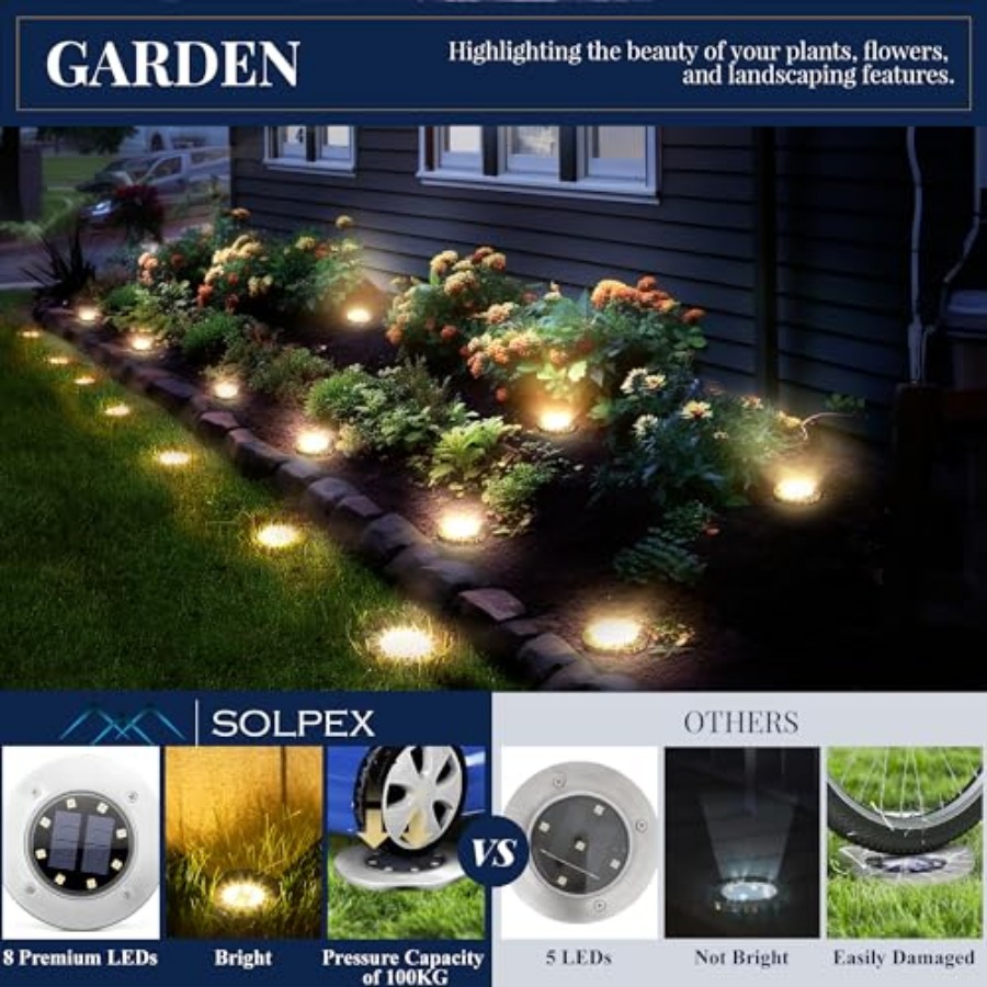 Solar Ground Lights Solar Ligh - đánh giá và giá Outdoor Lighting Driveway