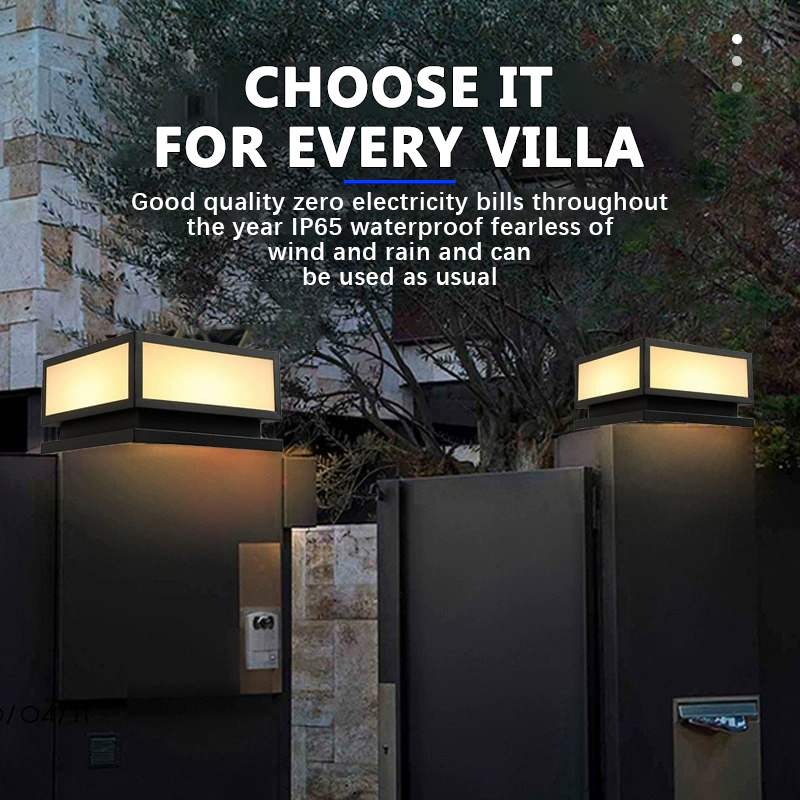 Outdoor LED Solar Column Light - đánh giá và giá Outdoor Lighting On Fence