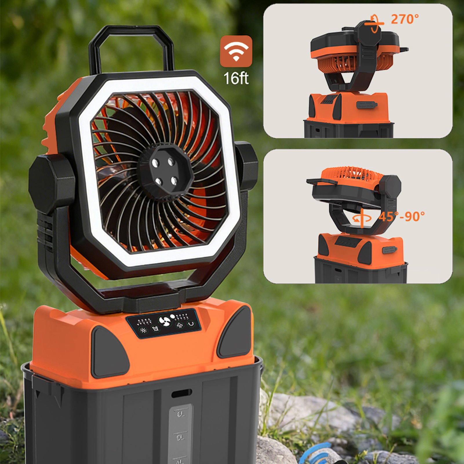 Rechargeable Camping Fan with  - đánh giá và giá Outdoor Lighting Battery Powered